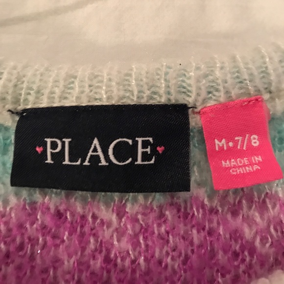 Girls Multicolored Heart Sweater - Picture 3 of 3